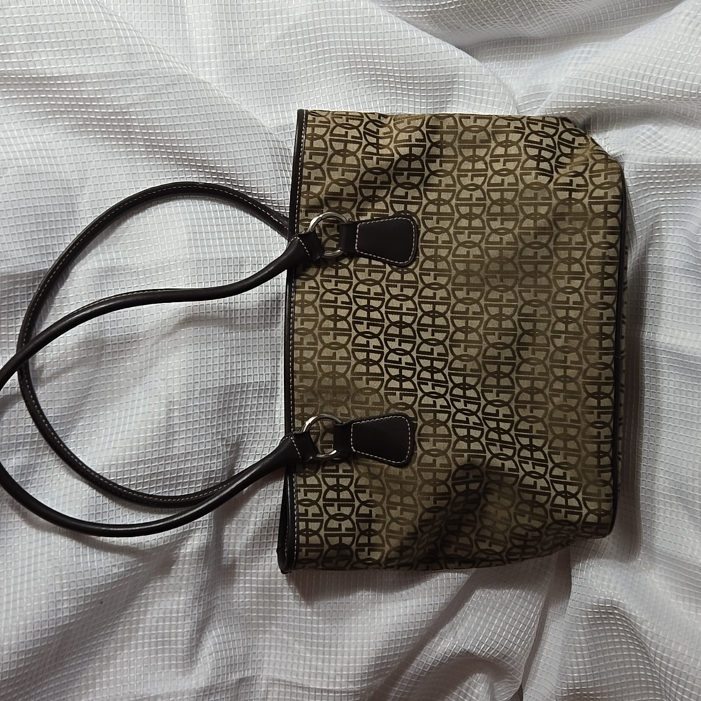Giani Bernini Brown and Tan Shoulder Bag